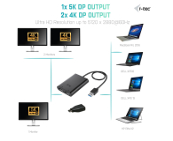 i-tec USB-C Dual HDMI Adapter 2x 4K/60Hz 1x 5K/60Hz - 518370 - zdjęcie 3
